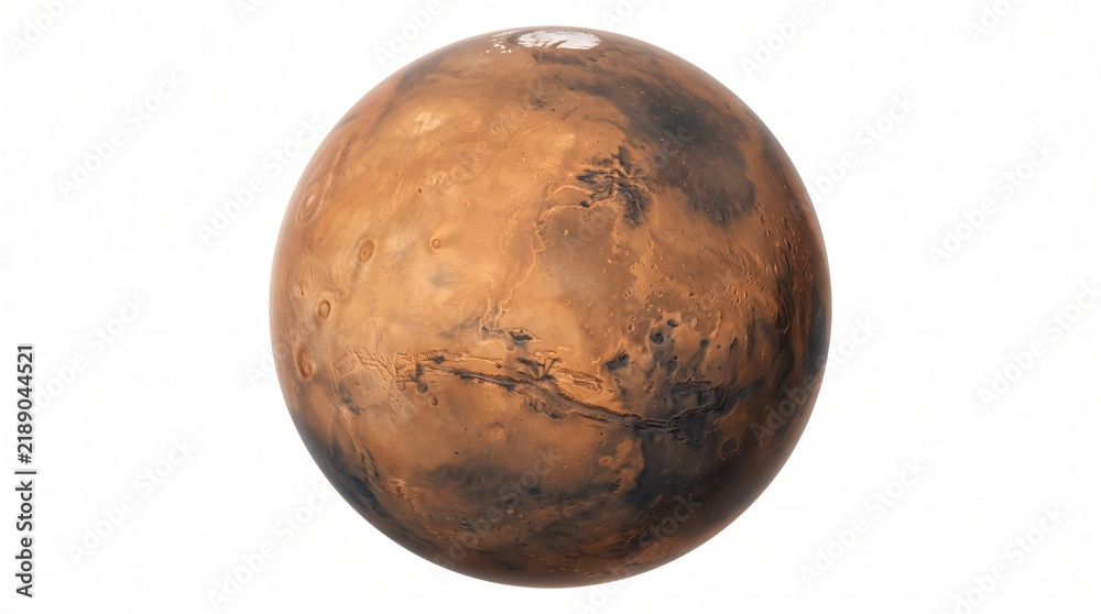 Fototapeta premium red planet mars in deep outer space