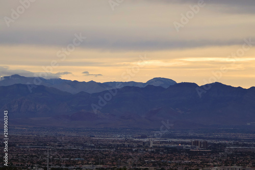 Colorful Sunset and Henderson Cityscape