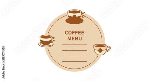 Coffee Menu Board Design Illustration.