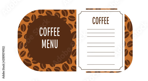 Coffee menu board with leopard print.