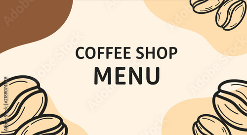 Coffee shop menu board display.
