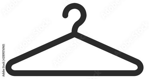 Clothes hanger. Wardrobe symbol. Clothing store icon