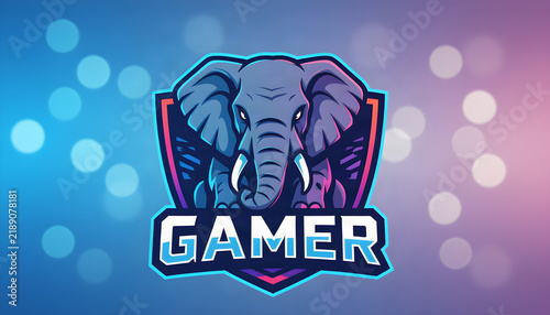Gamer logo. Gaming logo design. Animals logo. Animals gaming logo. Neon design