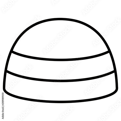 Simple striped dome icon