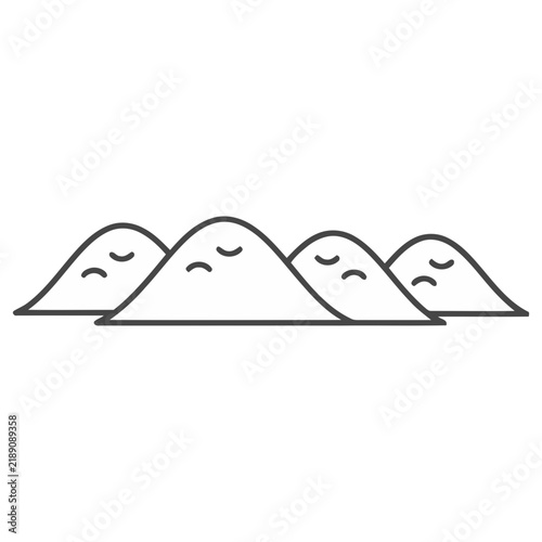 Simple Outline of Hills