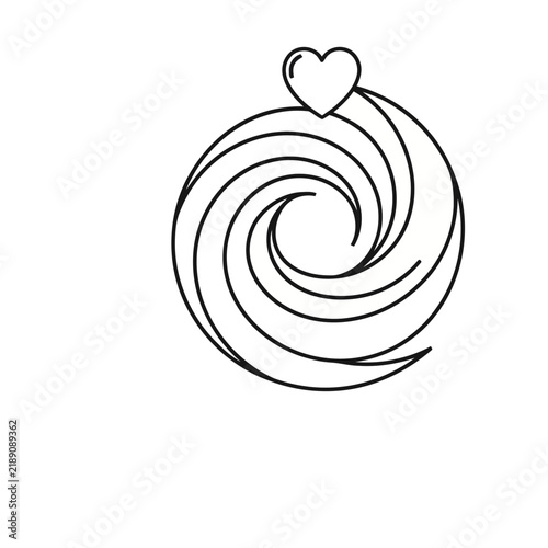 Swirl with Heart Icon