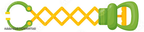 Cuadro en lienzo Cartoon claw grabber. Picking stick tool icon