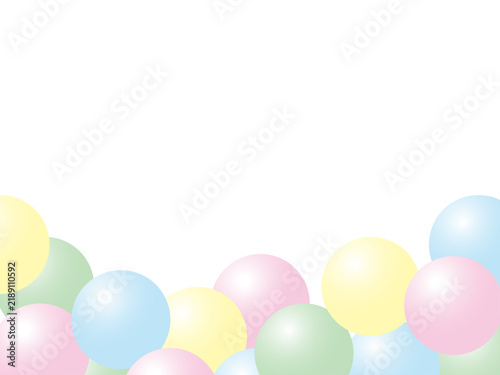 balloon　パステルカラーの風船　フレーム