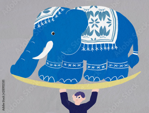 Photography india elephant vector