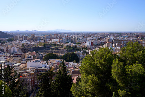 Panoramic view of the city of Cartagena, Spain. High quality photo