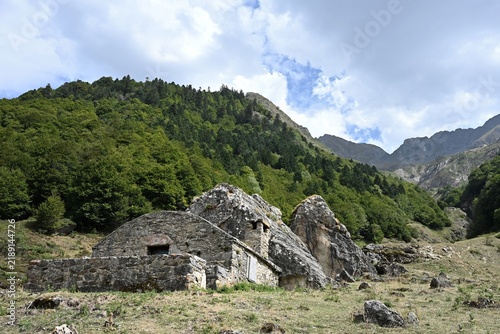 Canvastavla Maison de berger en pierre, vallée d'Ossau, Pyrénées