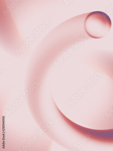Close up view of a curved pink tube design providing a soft minimalist background for modern branding.