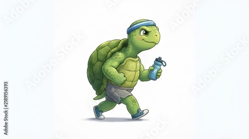 Obraz na płótnie Turtle Wearing Headband Carrying 