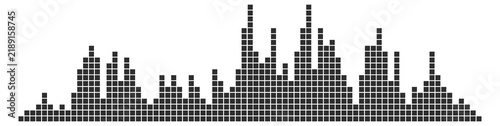 Obraz na płótnie Audio histogram icon. Black sound volume chart