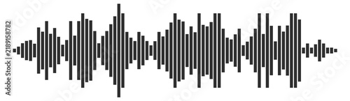 Digital equalizer icon. Sound frequency. Audio wave