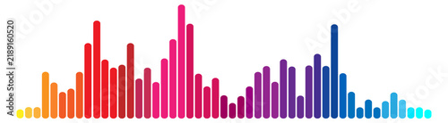 Fotografía Digital sound wave icon. Colorful gradient audio