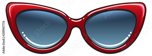 Cat eye shape sunglasses. Female accessory icon