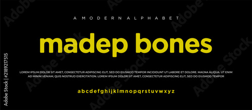 a modern minimalist geometric font typeface design