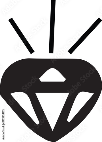Shining Diamond Gemstone Vector Icon