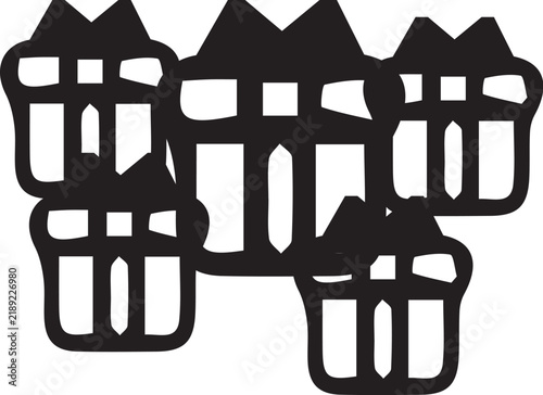 Group of Gift Boxes Vector Icon
