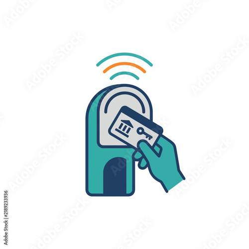 Contactless Card Payment and Secure Access Control System Illustration