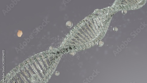 DNA 3D render science or medical background, DNA. molecule structure, Medical science concept
