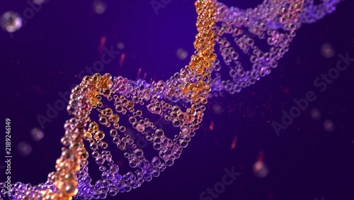 DNA 3D render science or medical background, DNA. molecule structure, Medical science concept