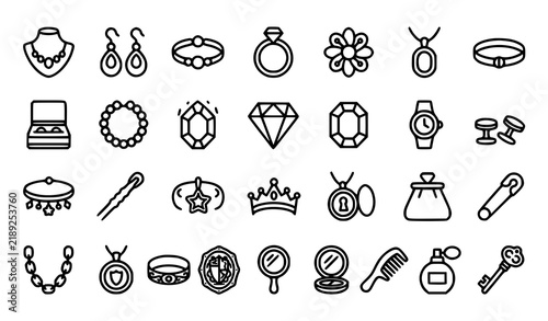 Foto Fashion Jewelry Accessories Necklace Earrings Bracelet and Luxury Style Icons