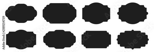 Rounded rectangular scalloped silhouette set