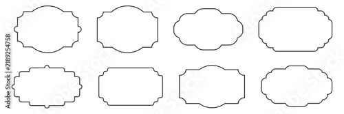Ornamental decorative frame border set
