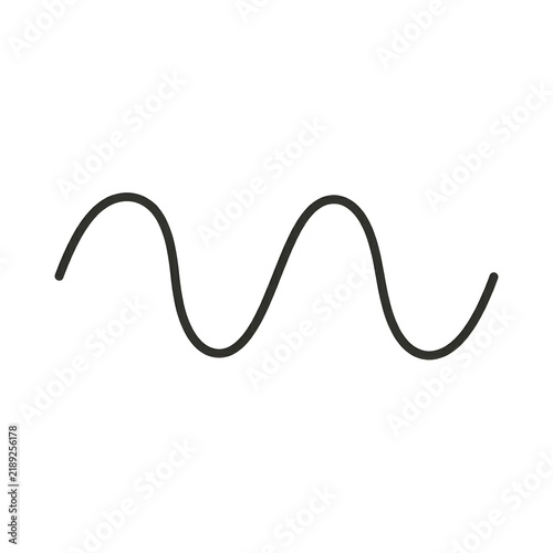 Obraz na płótnie Wavy Line Illustration – Smooth Wave Curve Abstract Vector