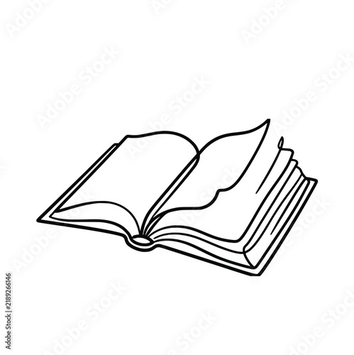 open book vector illustration. vector book icon. line art book vector