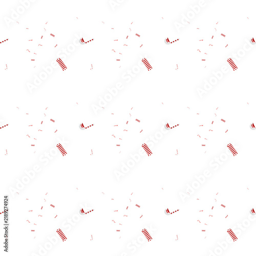 Seamless pattern with candy canes and striped peppermint treats