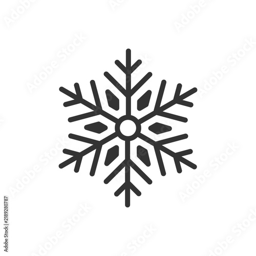 Single snowflake Christmas design vector