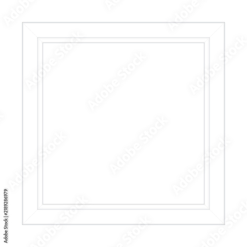 Obraz na plátne Minimalist White Square Frame Border illustration