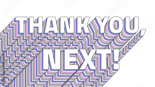 Foto Png Thank you, next! layered typography retro word