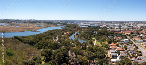 Regional Park and Herdsman Lake, panorama, aerial view, osborne park, perth, western australia, 16x9