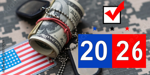 Konstfotografi Midterm Election 2026 graphic featuring the American flag and stars, symbolizing the upcoming US elections