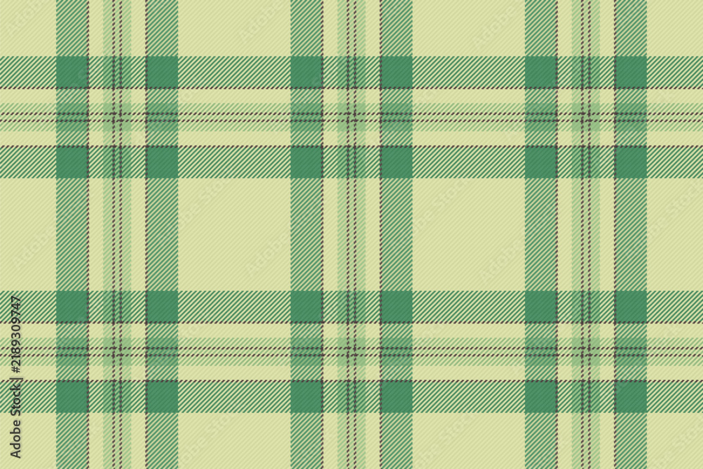 Obraz premium A classic seamless tartan plaid pattern featuring soft green and cream hues. This versatile textile design offers a timeless, sophisticated aesthetic perfect for fashion apparel, decor, and branding.