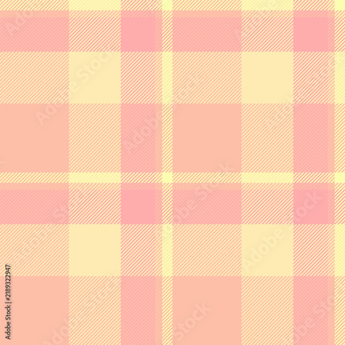 Site background textile tartan, ornament fabric texture vector. Traditional seamless check plaid pattern in orange and light colors.