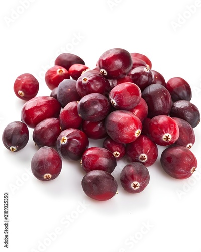 cranberries fresh berries isolated on white background
