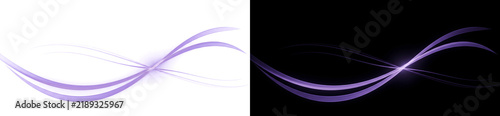 Quadro su tela Purple ribbon wave flowing gracefully in a smooth infinity loop shape for elegan