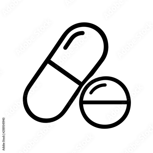 Pill Tablet Icon design illustration