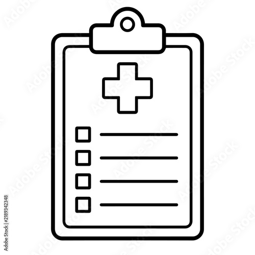 Medical Clipboard Icon design illustration