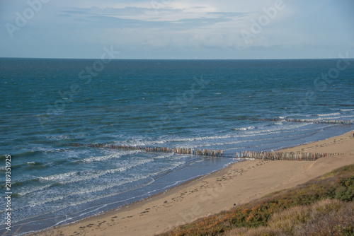 Scenic North Sea Coast and Sandy Dunes in Westkapelle, Zeeland, Netherlands