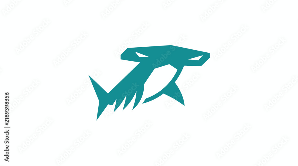 Fototapeta premium Hammerhead shark logo icon 202609021416
