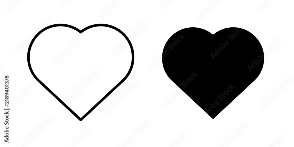 Obraz premium Heart Shape Vector Icon