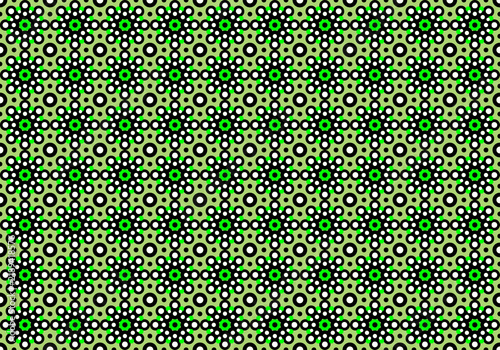 Green circles seamless pattern background for textile, wallpaper, and design layouts.