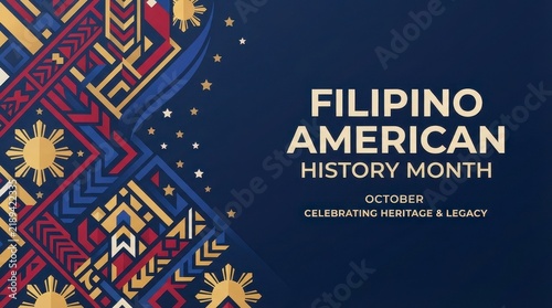 Filipino American History Month celebration banner design for October