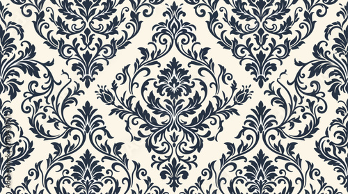 Royal Baroque Damask Floral Pattern